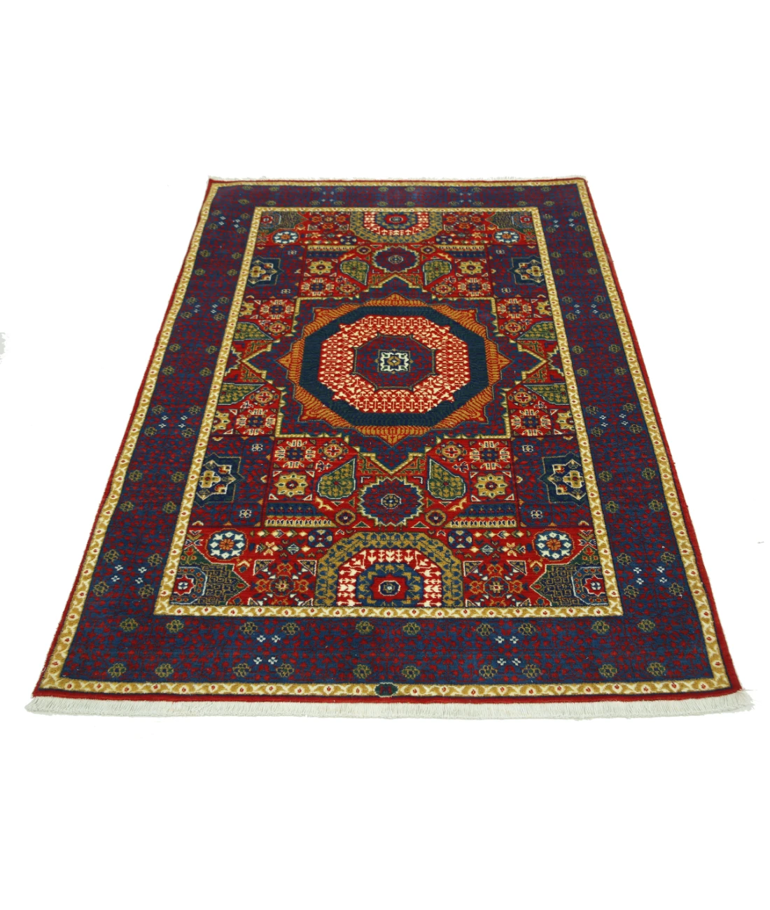 Gulshan Wool & Bamboo Silk Rug - 4'0'' x 5'10''