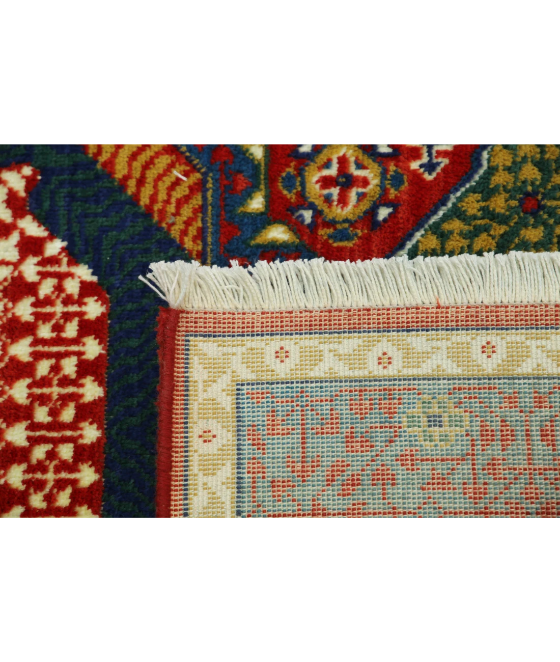 Gulshan Wool & Bamboo Silk Rug - 4'0'' x 5'10'' 4' 0" X 5' 10" (122 X 178) / Red / Blue