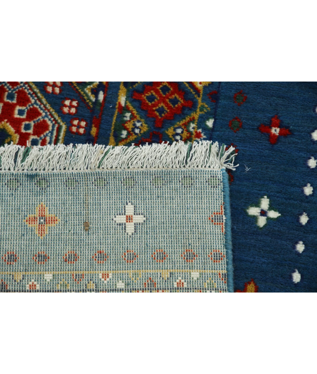 Gulshan Wool & Bamboo Silk Rug - 3'10'' x 6'0'' 3' 10" X 6' 0" (117 X 183) / Blue / Red