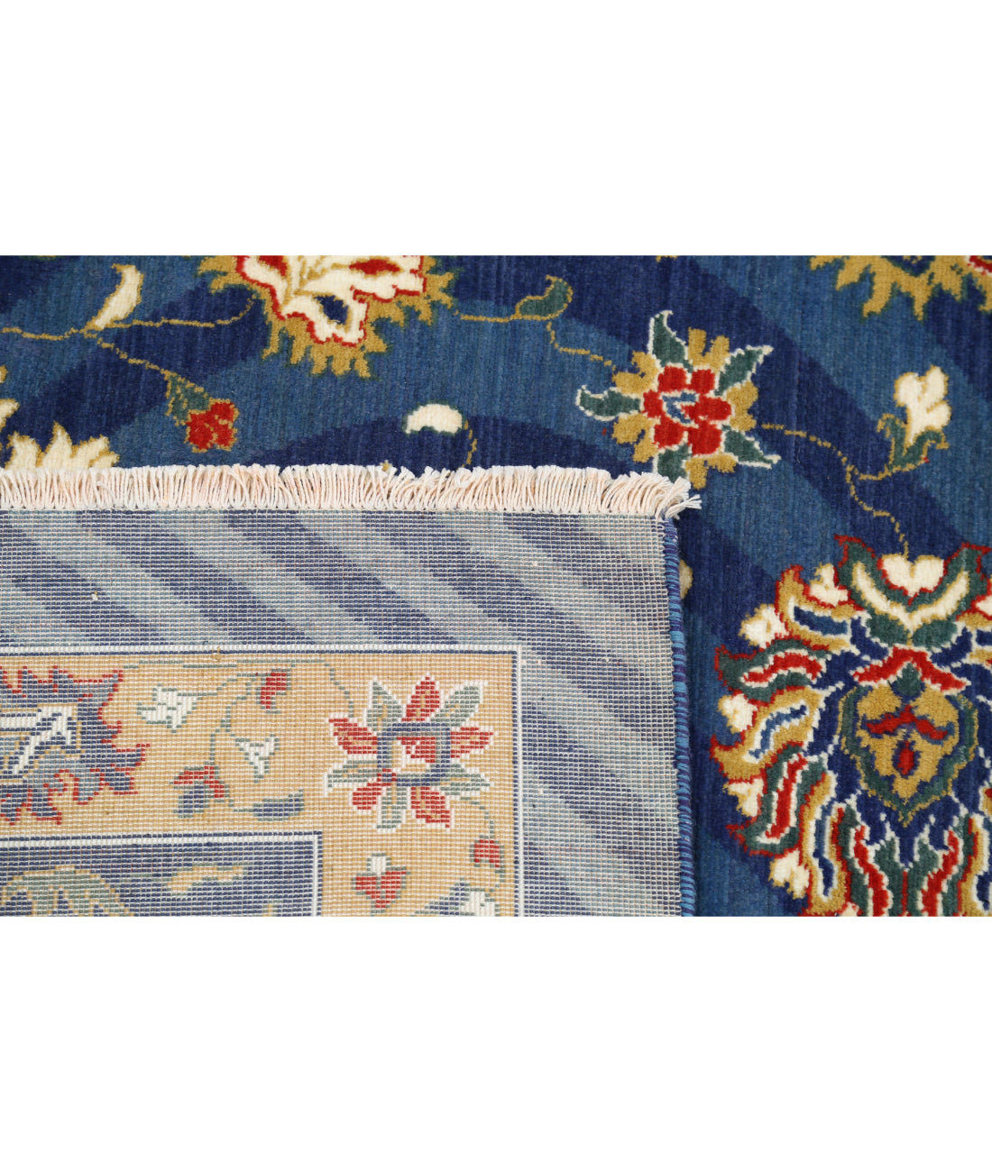 Gulshan Wool & Bamboo Silk Rug - 8'10'' x 12'4'' 8'10'' x 12'4'' (265 X 370) / Blue / Red