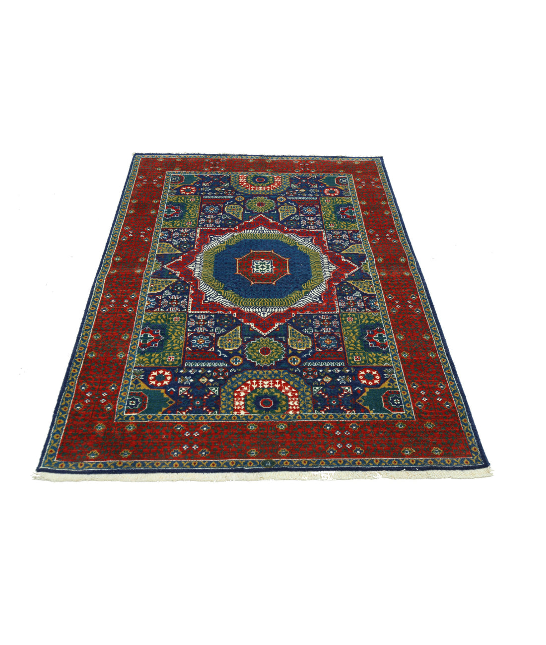 Alfombra Gulshan de lana y seda de bambú - 4'0'' x 5'9''