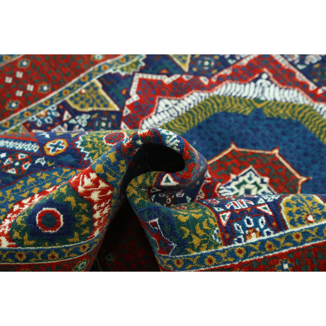 Alfombra Gulshan de lana y seda de bambú - 4'0'' x 5'9''