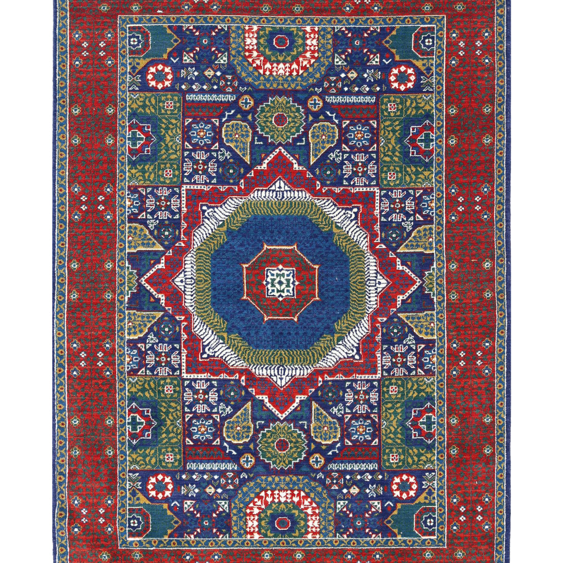 Alfombra Gulshan de lana y seda de bambú - 4'0'' x 5'9''