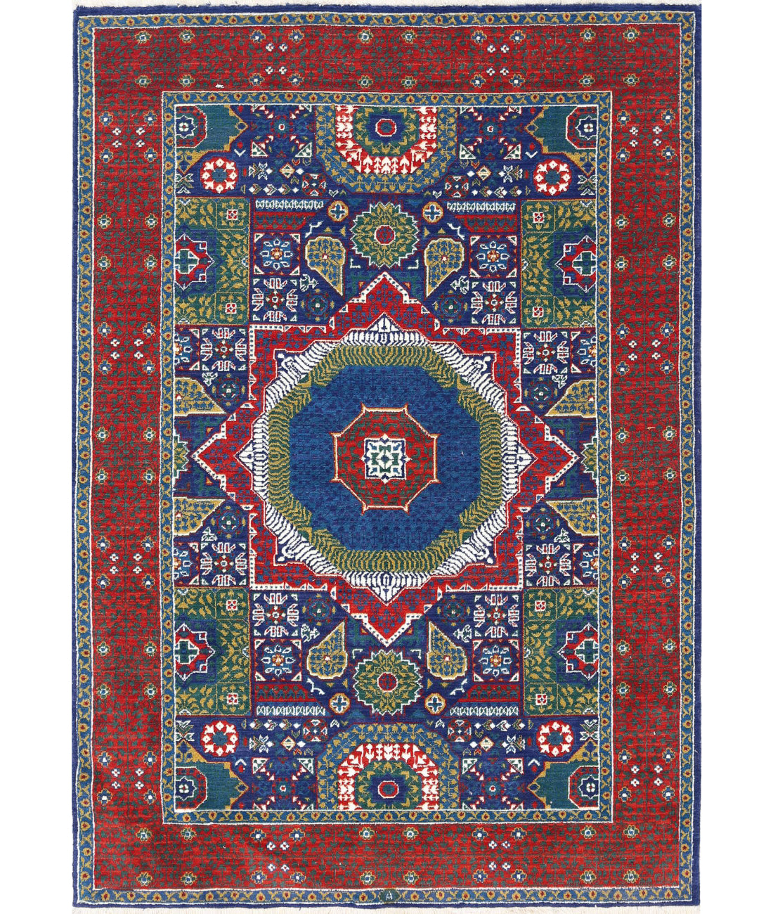 Alfombra Gulshan de lana y seda de bambú - 4'0'' x 5'9''