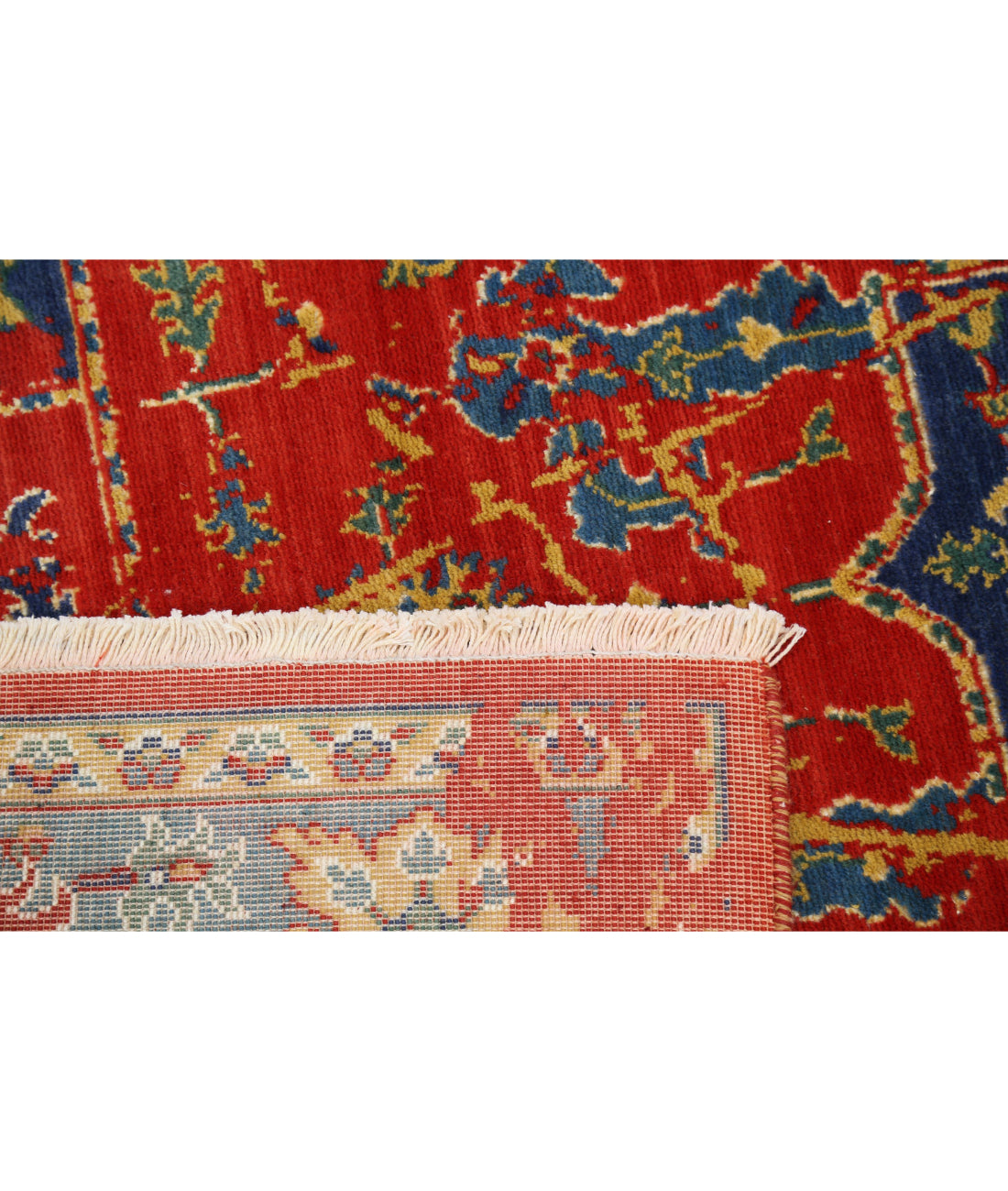 Gulshan Wool & Bamboo Silk Rug - 3'11'' x 5'10'' 3'11'' x 5'10'' (118 X 175) / Red / Blue