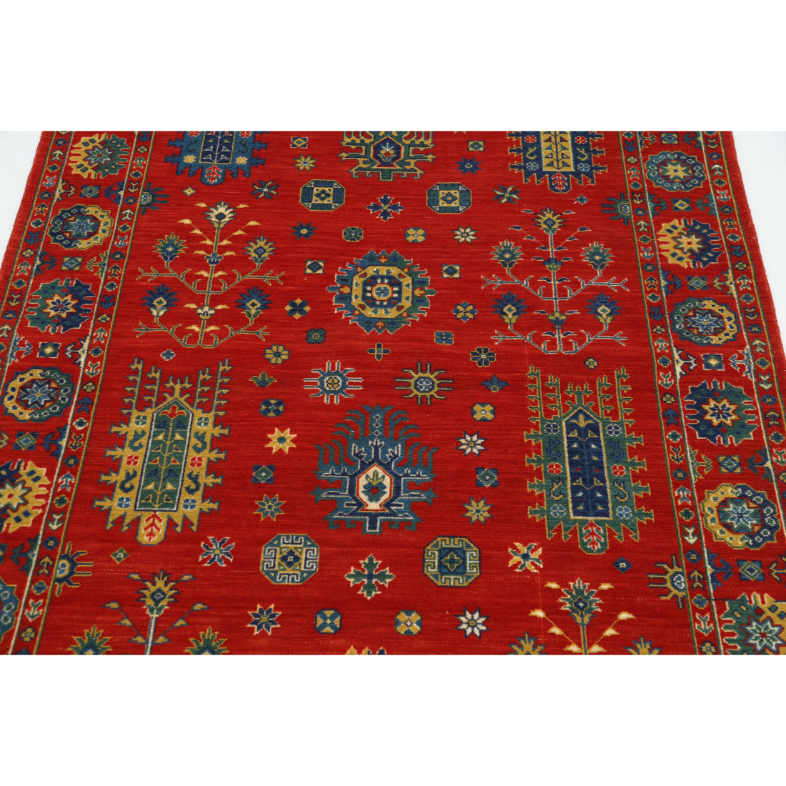 Alfombra Gulshan de lana y seda de bambú - 4'0'' x 5'9''