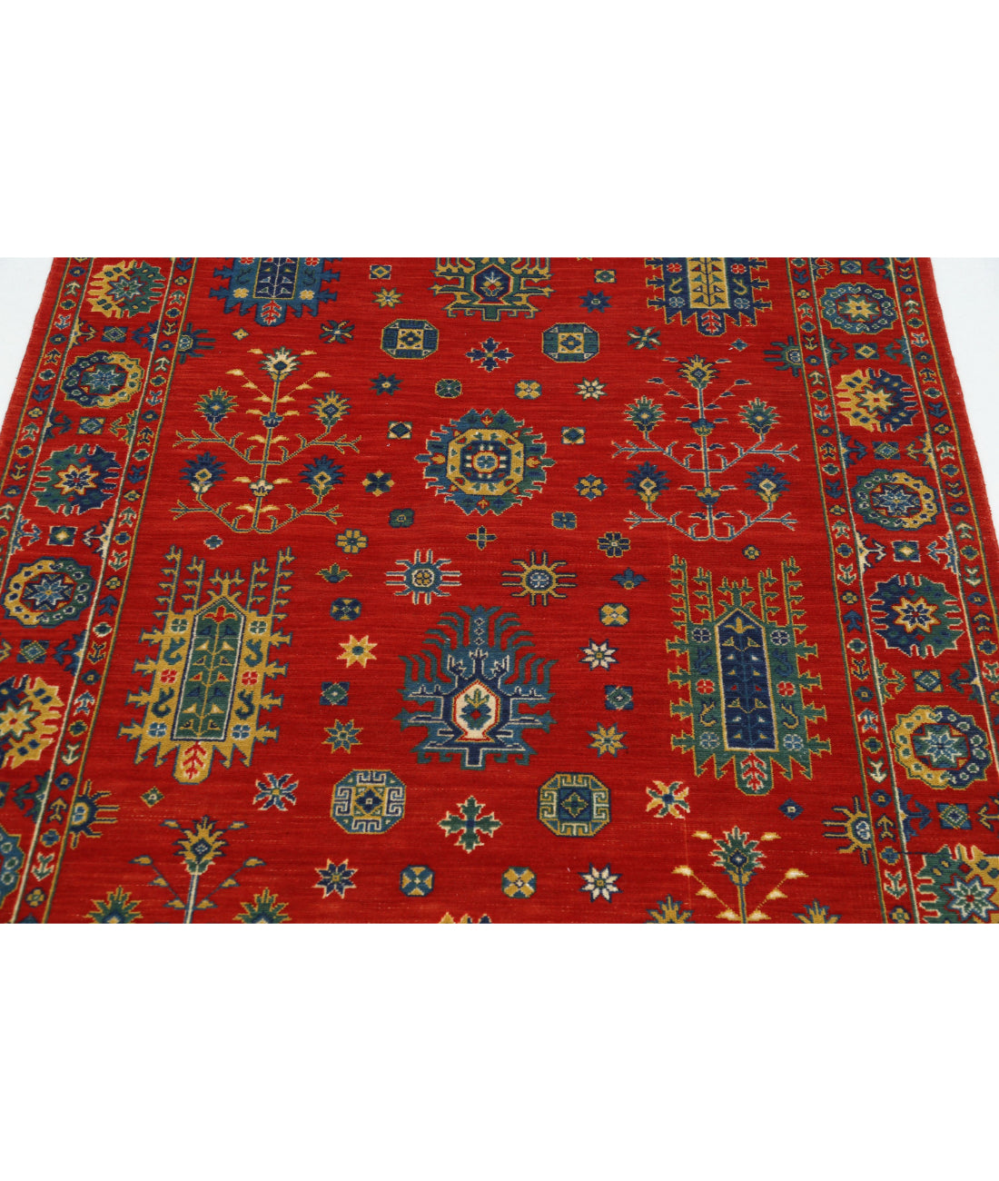 Alfombra Gulshan de lana y seda de bambú - 4'0'' x 5'9''