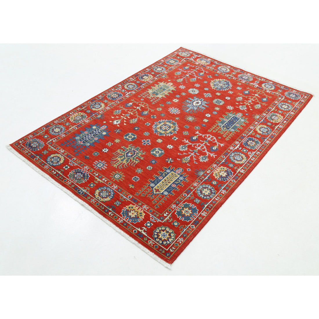 Alfombra Gulshan de lana y seda de bambú - 4'0'' x 5'9''