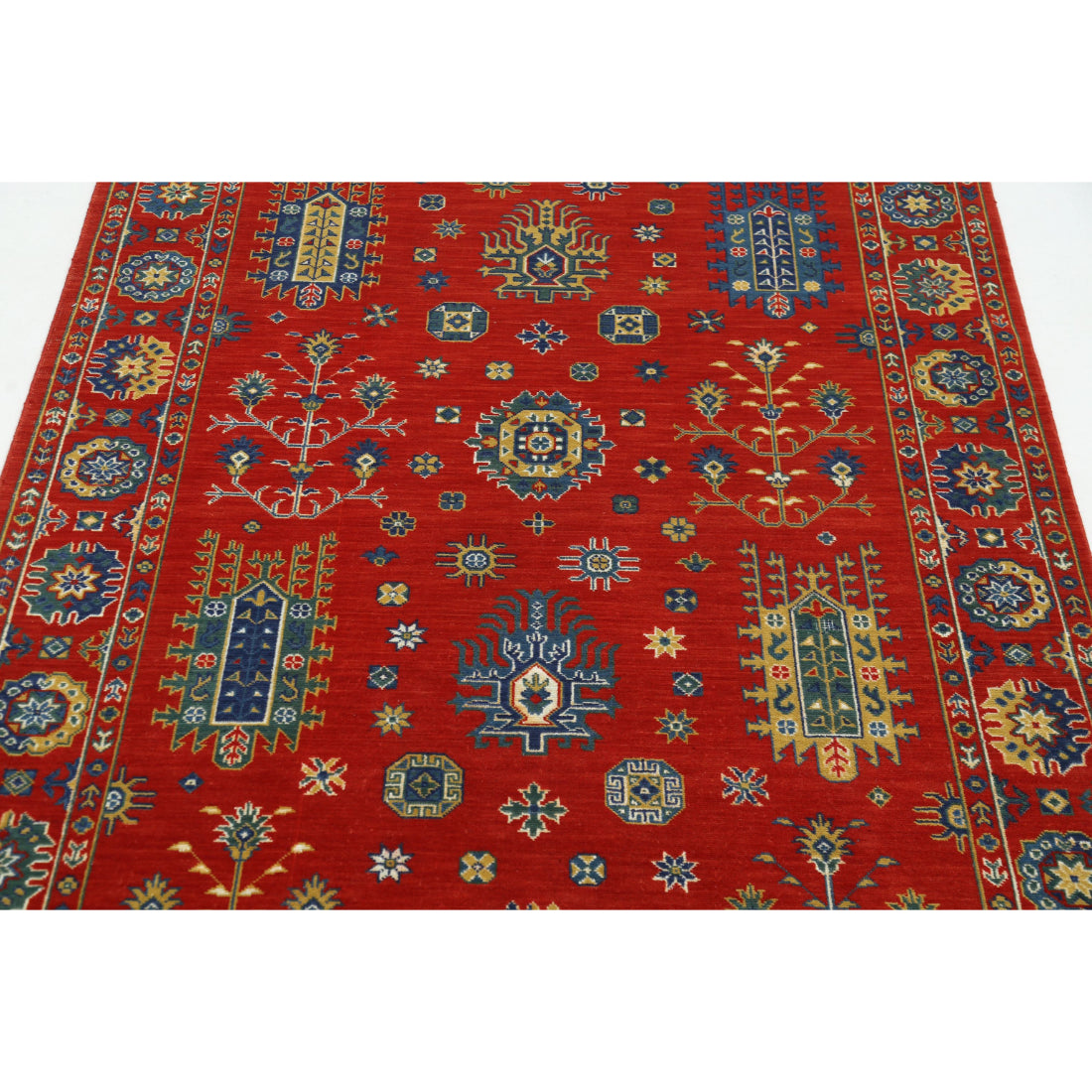 Alfombra Gulshan de lana y seda de bambú - 4'0'' x 5'9''