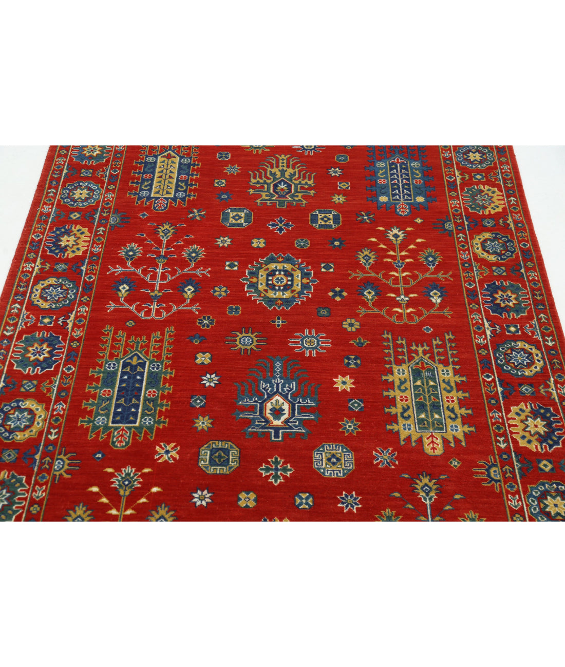 Alfombra Gulshan de lana y seda de bambú - 4'0'' x 5'9''
