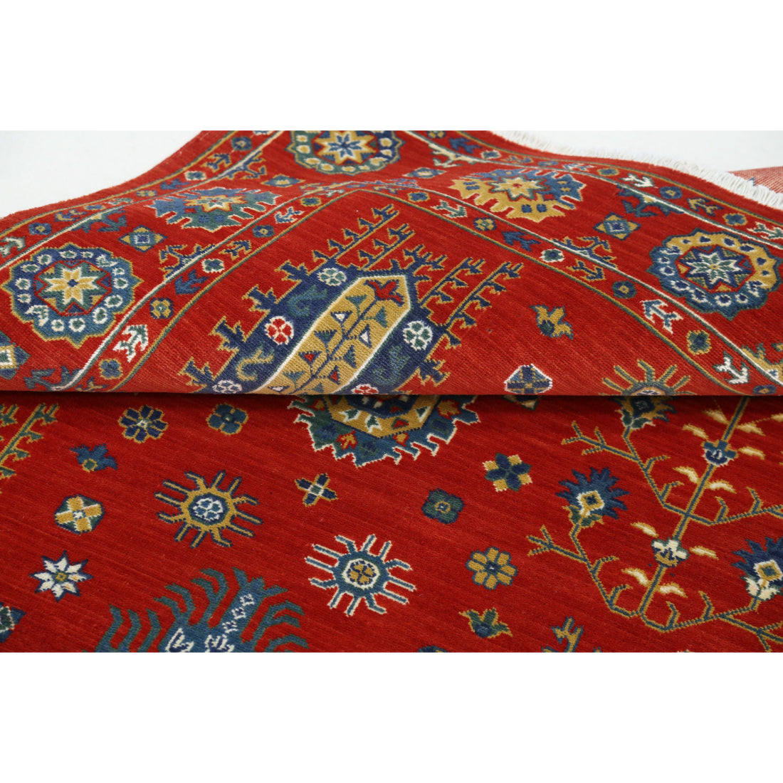 Alfombra Gulshan de lana y seda de bambú - 4'0'' x 5'9''
