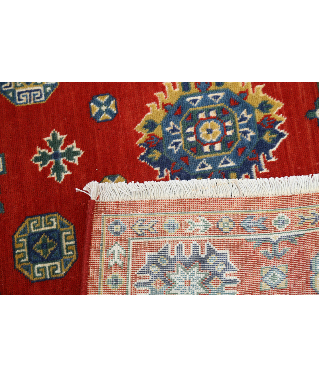 Gulshan Wool & Bamboo Silk Rug - 4'0'' x 5'9'' 4'0'' x 5'9'' (120 X 173) / Red / Blue