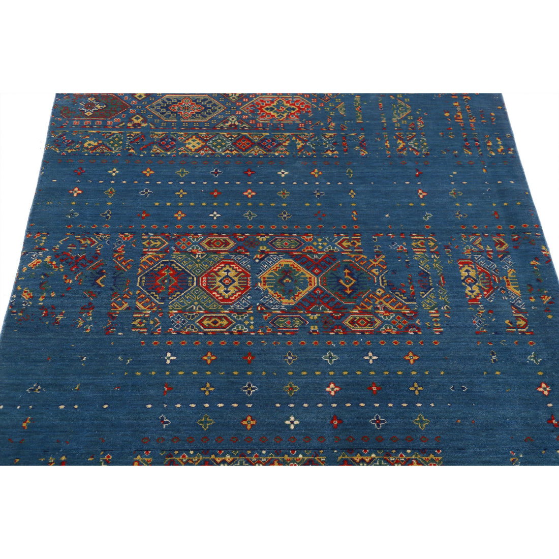 Alfombra Gulshan de lana y seda de bambú - 4'0'' x 5'9''