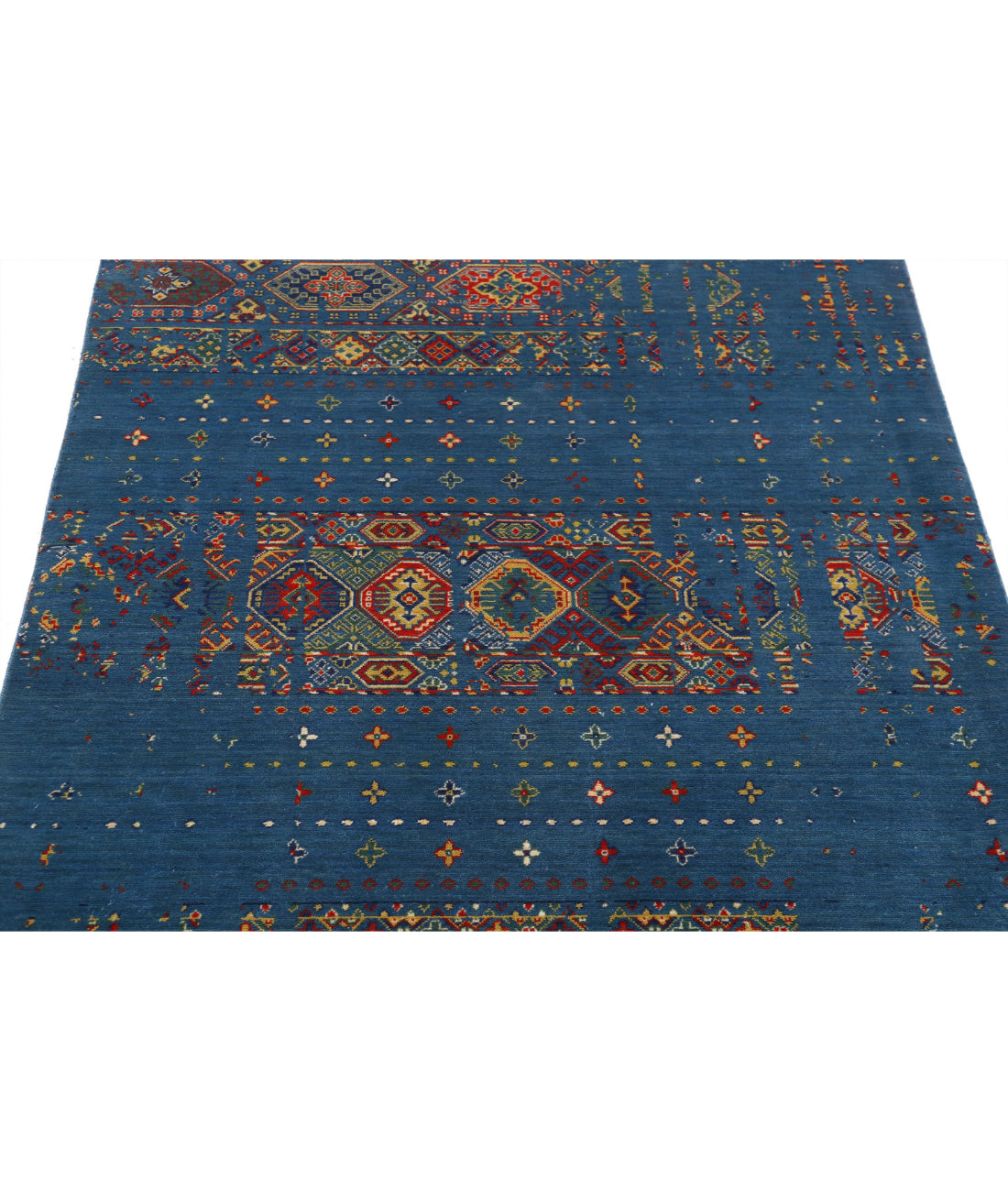 Alfombra Gulshan de lana y seda de bambú - 4'0'' x 5'9''