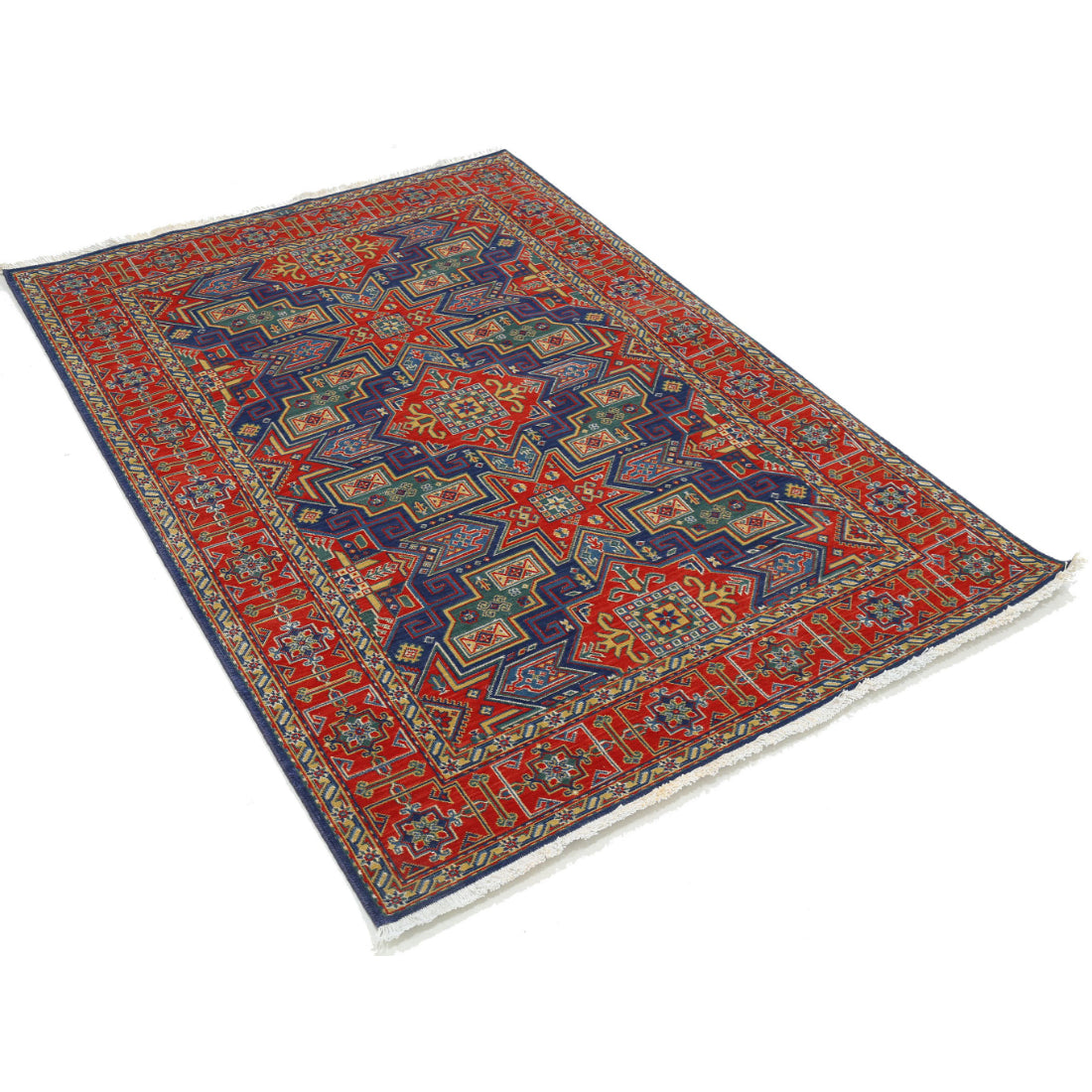 Alfombra Gulshan de lana y seda de bambú - 4'0'' x 5'9''