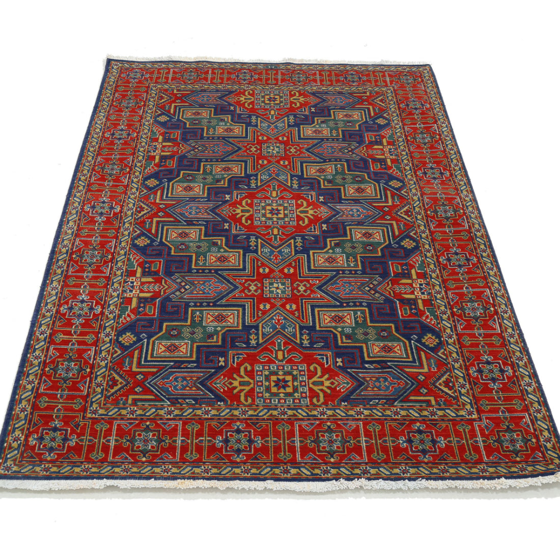 Alfombra Gulshan de lana y seda de bambú - 4'0'' x 5'9''