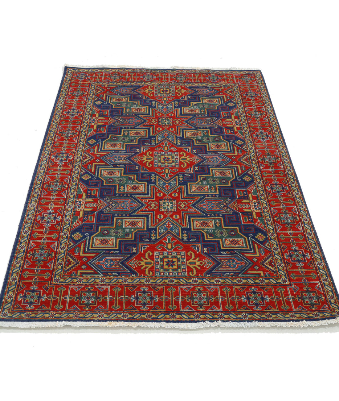 Alfombra Gulshan de lana y seda de bambú - 4'0'' x 5'9''