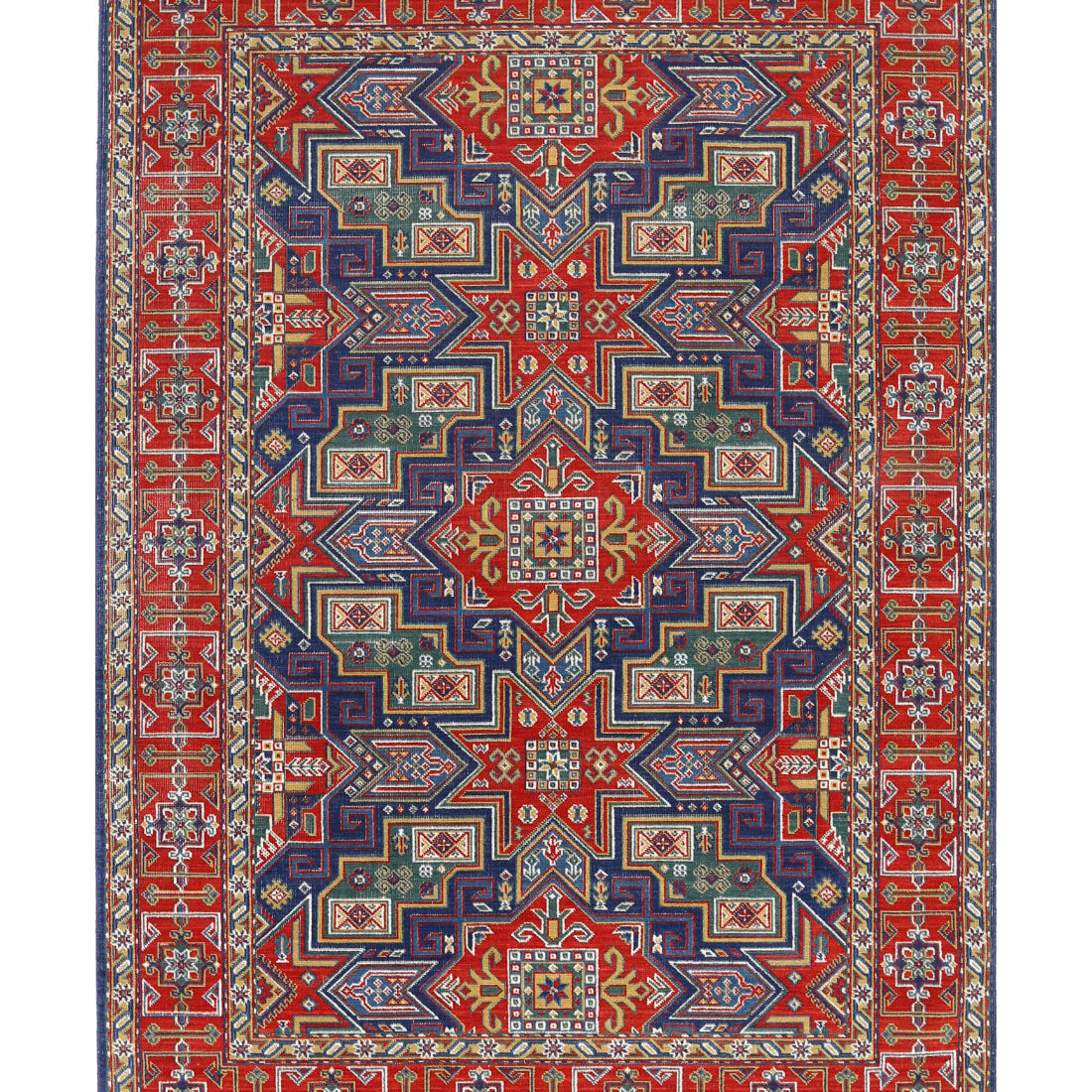 Alfombra Gulshan de lana y seda de bambú - 4'0'' x 5'9''