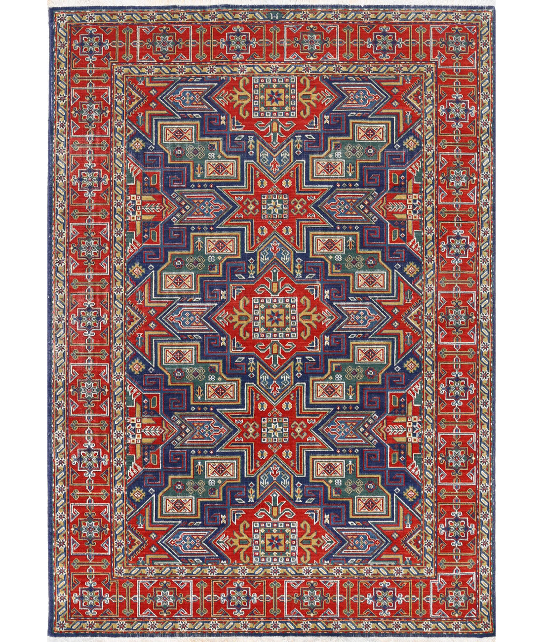 Gulshan Wool &amp; Bamboo Silk Rug - 4&#39;0&#39;&#39; x 5&#39;9&#39;&#39; 4&#39;0&#39;&#39; x 5&#39;9&#39;&#39; (120 X 173) / Blue / Red