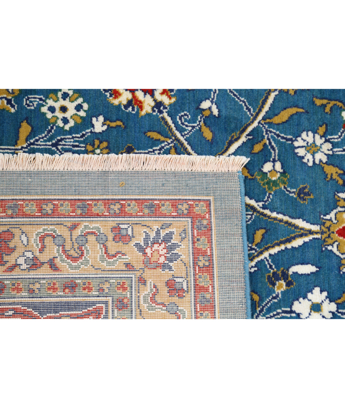 Gulshan Wool & Bamboo Silk Rug - 8'10'' x 12'1'' 8'10'' x 12'1'' (265 X 363) / Teal / Blue