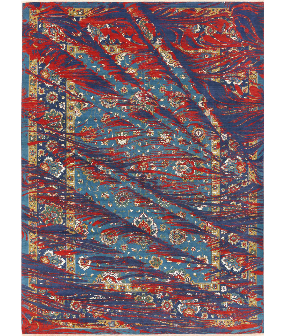 Gulshan Wool & Bamboo Silk Rug - 8'10'' x 12'3''