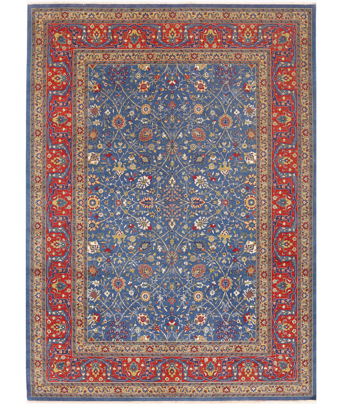 Gulshan Wool &amp; Bamboo Silk Rug - 8&#39;10&#39;&#39; x 12&#39;2&#39;&#39; 8&#39;10&#39;&#39; x 12&#39;2&#39;&#39; (265 X 365) / Blue / Red