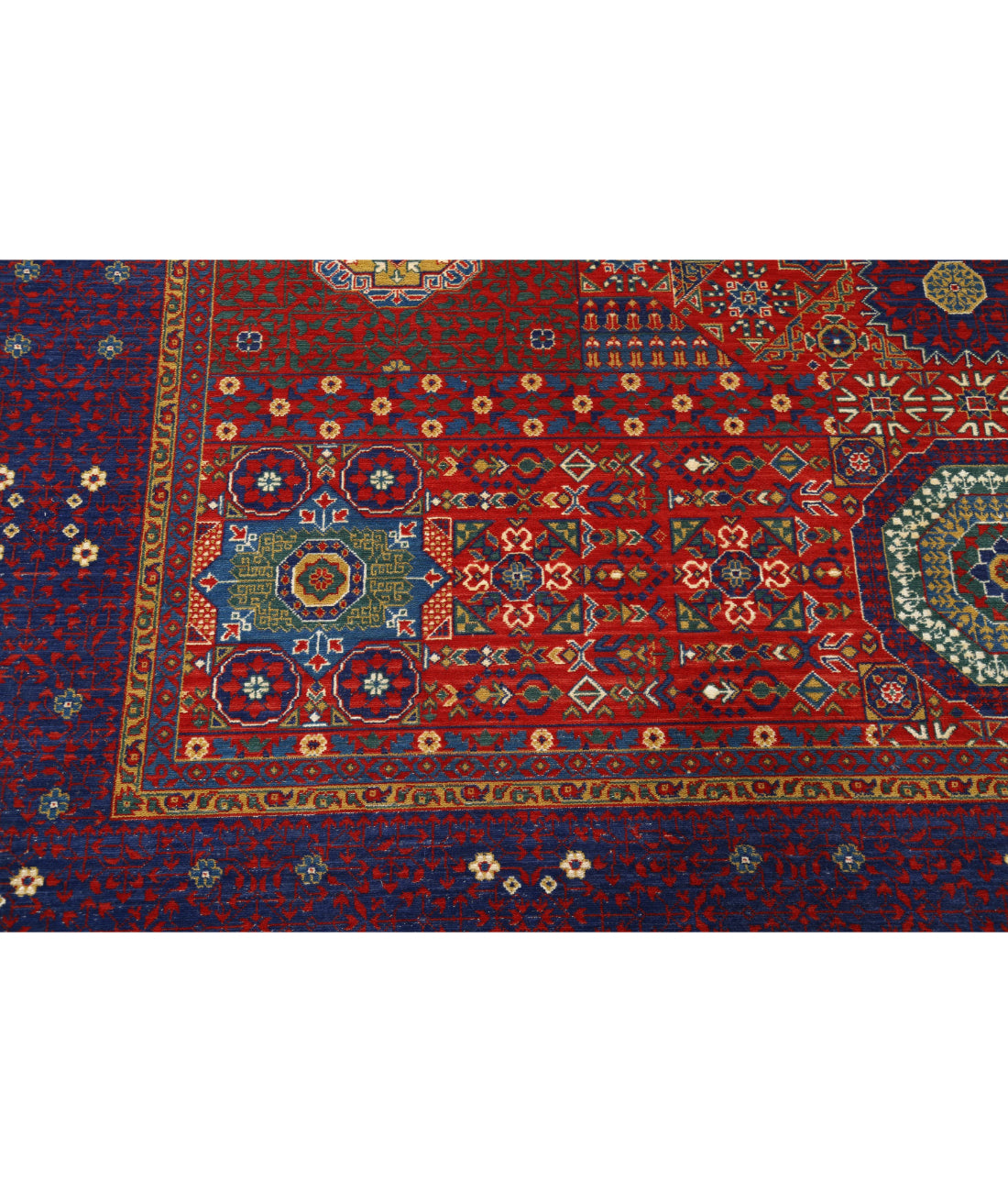 Gulshan Wool & Bamboo Silk Rug - 8'10'' x 11'11'' 8'10'' x 11'11'' (265 X 358) / Red / Blue