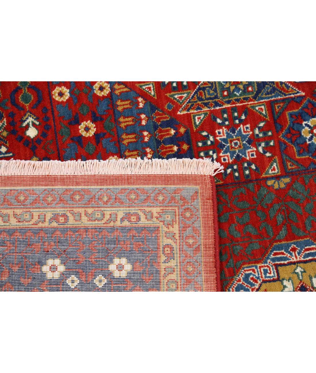 Gulshan Wool & Bamboo Silk Rug - 8'10'' x 11'11'' 8'10'' x 11'11'' (265 X 358) / Red / Blue
