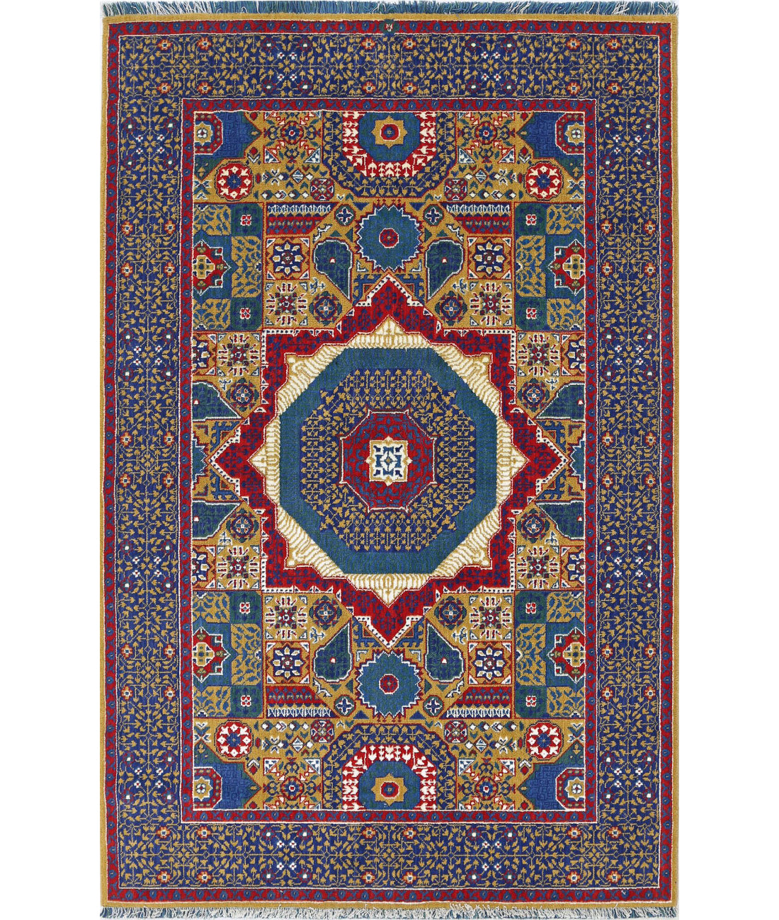 Gulshan Wool &amp; Bamboo Silk Rug - 3&#39;10&#39;&#39; x 6&#39;0&#39;&#39;