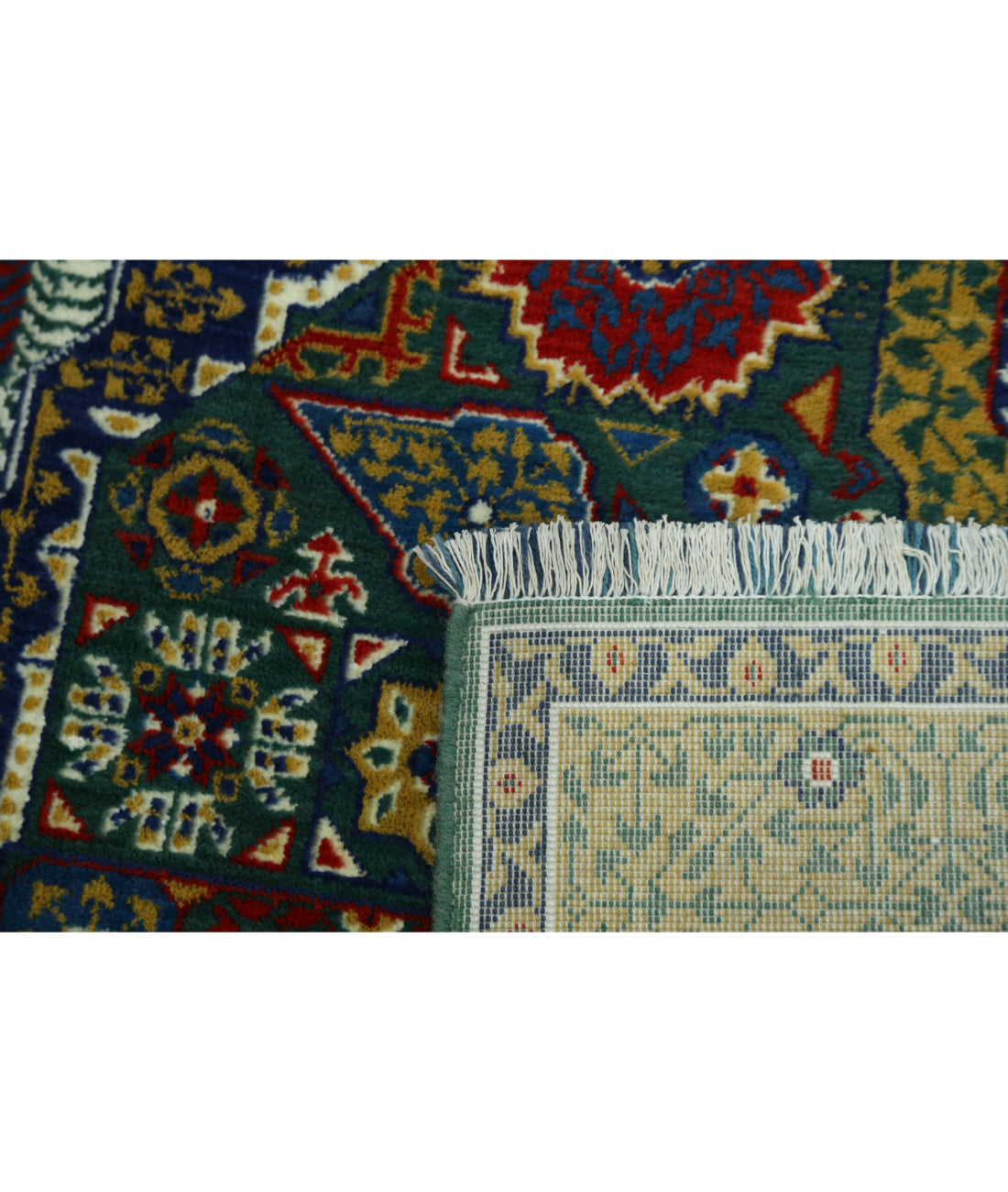 Gulshan Wool & Bamboo Silk Rug - 3'10'' x 6'0'' 3'10'' x 6'0'' (115 X 180) / Green / Gold