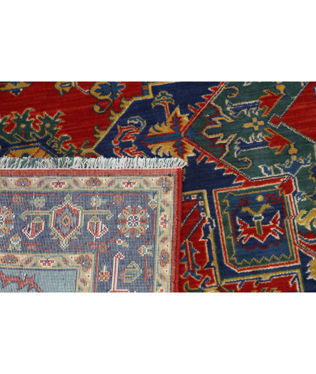 Gulshan Wool & Bamboo Silk Rug - 3'10'' x 6'0'' 3'10'' x 6'0'' (115 X 180) / Red / Blue