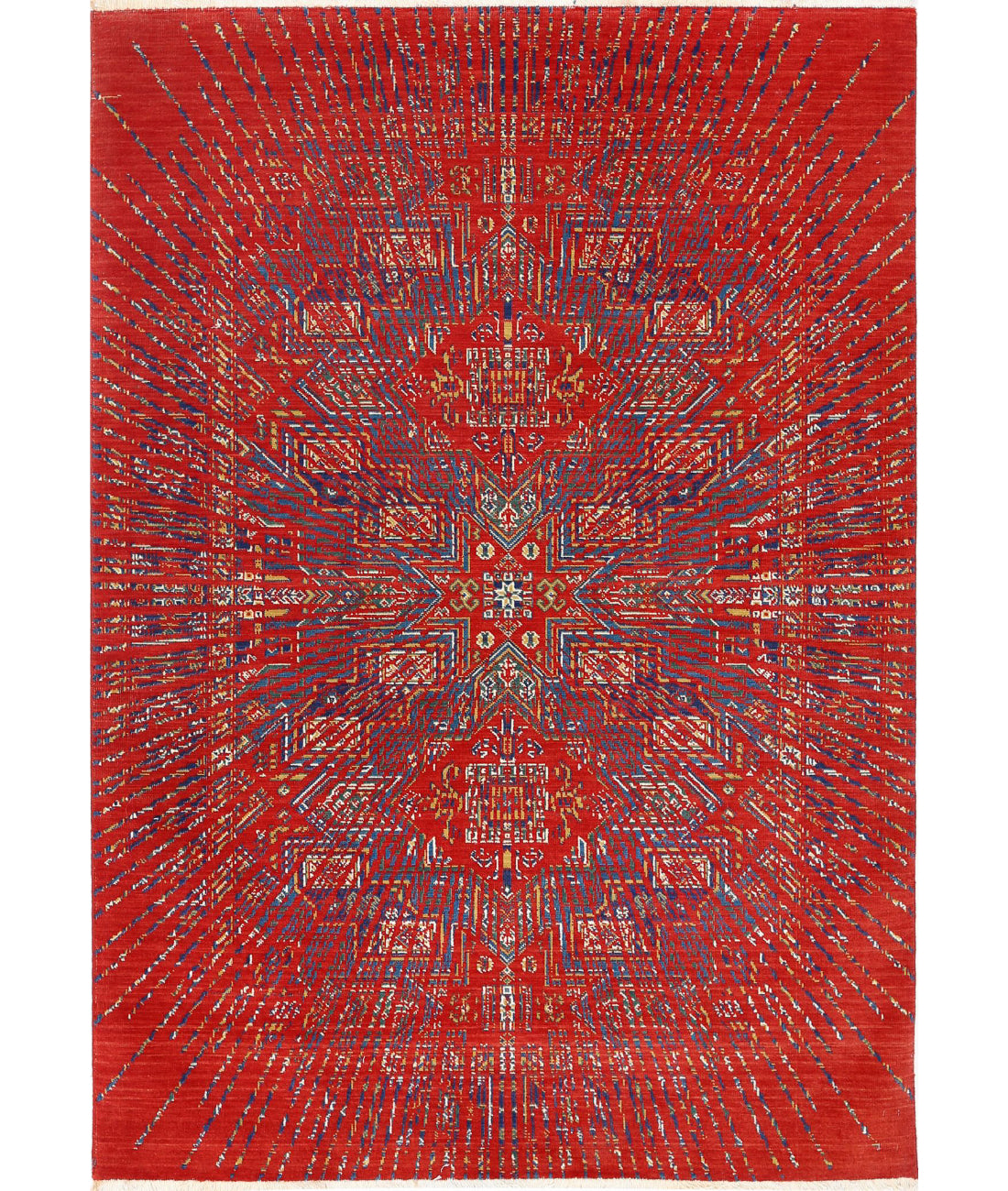 Gulshan Wool & Bamboo Silk Rug - 4'0'' x 5'9''