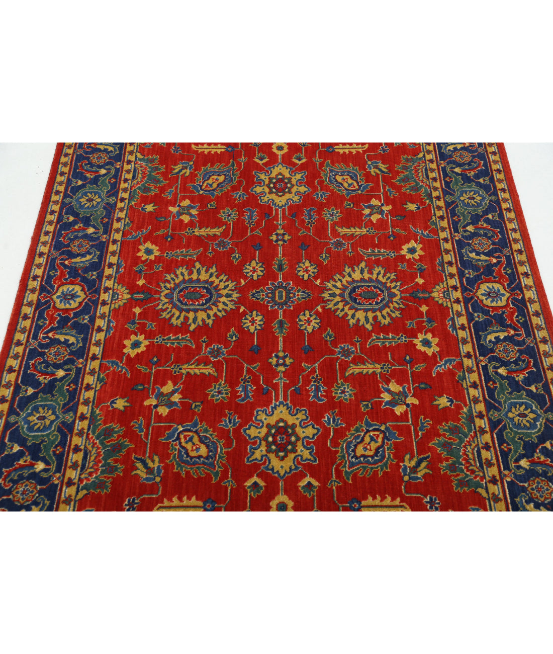 Gulshan Wool & Bamboo Silk Rug - 3'10'' x 6'0'' 3'10'' x 6'0'' (115 X 180) / Red / Blue