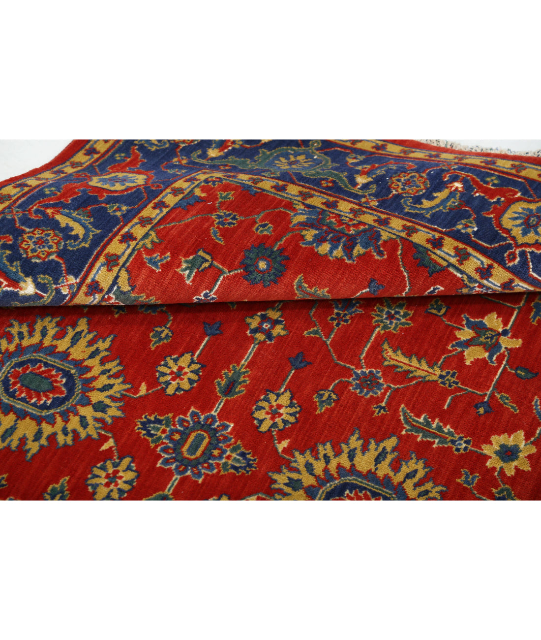 Gulshan Wool & Bamboo Silk Rug - 3'10'' x 6'0'' 3'10'' x 6'0'' (115 X 180) / Red / Blue