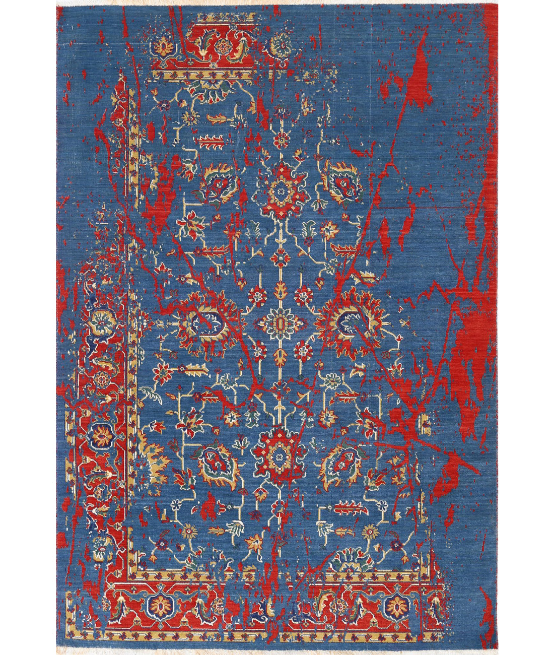 Gulshan Wool & Bamboo Silk Rug - 4'0'' x 5'9''