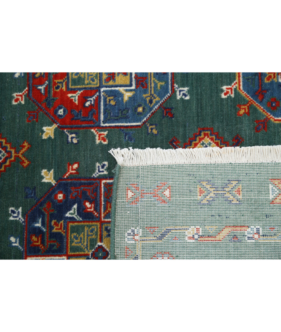 Gulshan Wool & Bamboo Silk Rug - 4'0'' x 5'10'' 4'0'' x 5'10'' (120 X 175) / Green / Blue