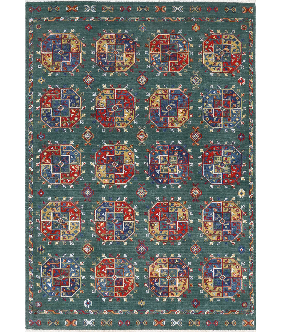 Gulshan Wool &amp; Bamboo Silk Rug - 4&#39;0&#39;&#39; x 5&#39;10&#39;&#39; 4&#39;0&#39;&#39; x 5&#39;10&#39;&#39; (120 X 175) / Green / Blue