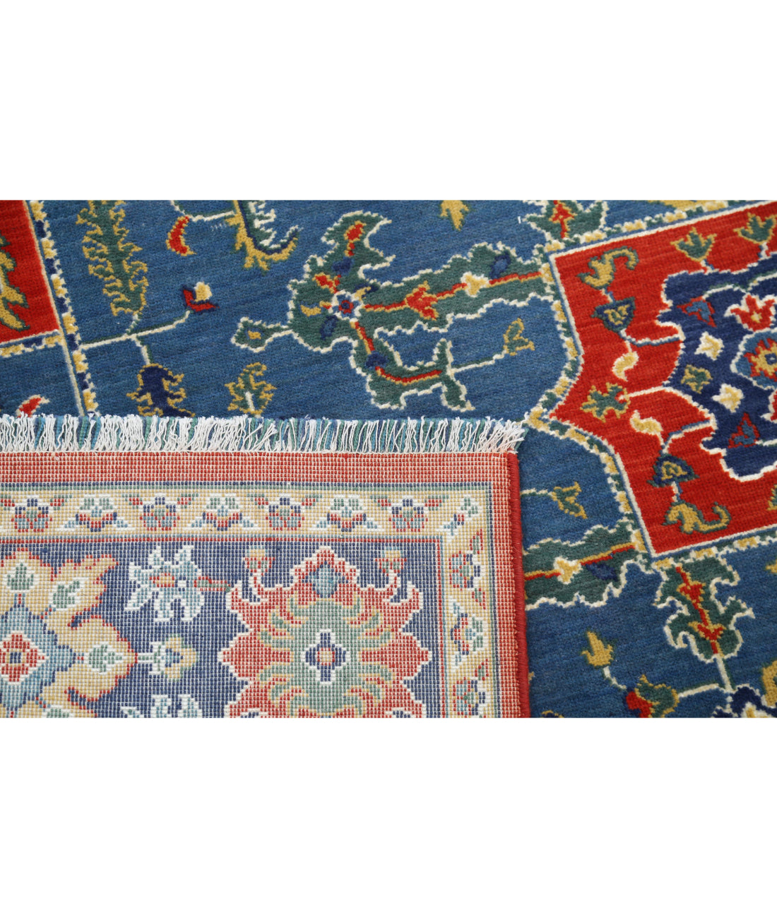 Gulshan Wool & Bamboo Silk Rug - 3'10'' x 6'0'' 3'10'' x 6'0'' (115 X 180) / Red / Blue