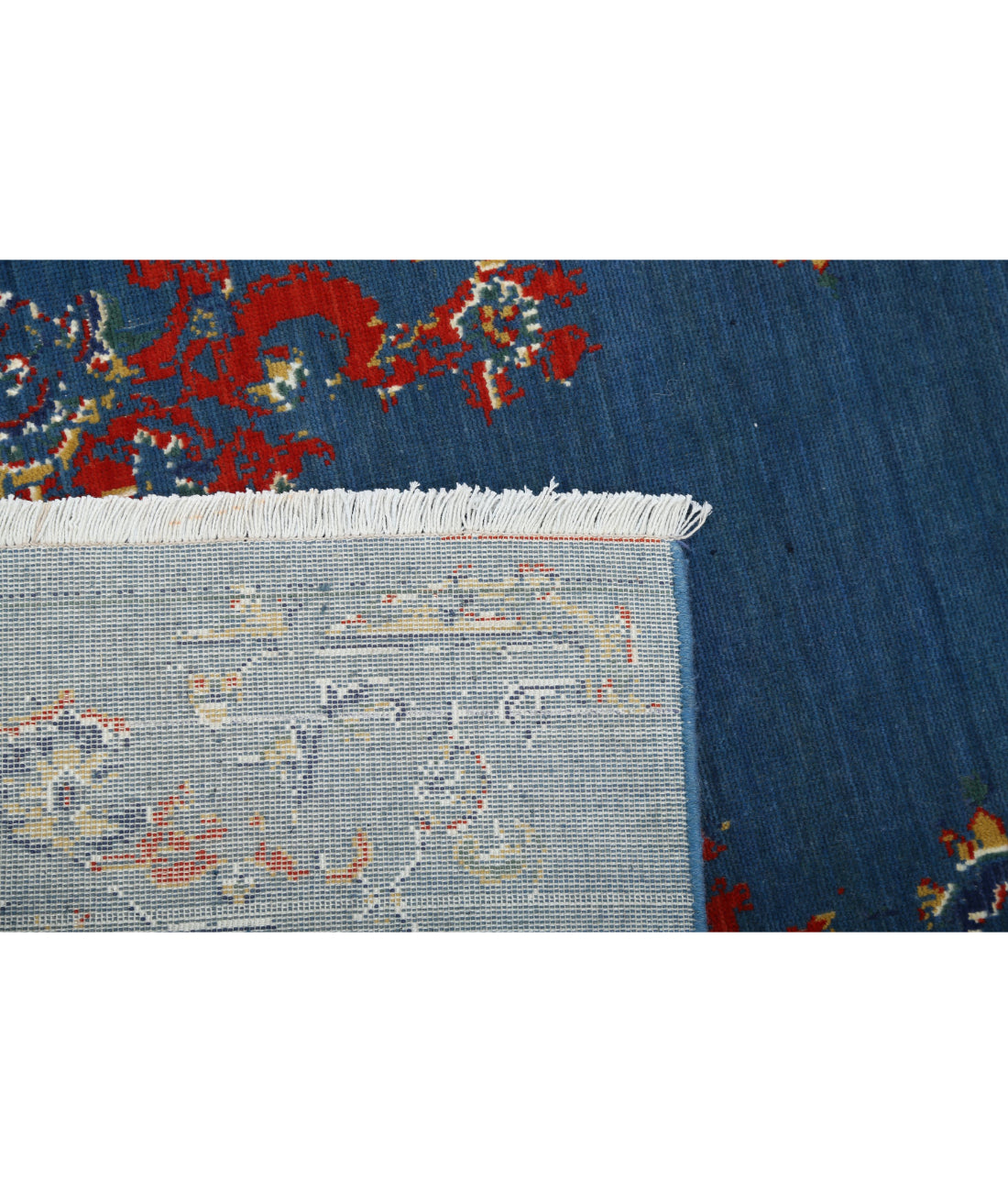 Gulshan Wool & Bamboo Silk Rug - 4'0'' x 5'9'' 4'0'' x 5'9'' (120 X 173) / Blue / Red