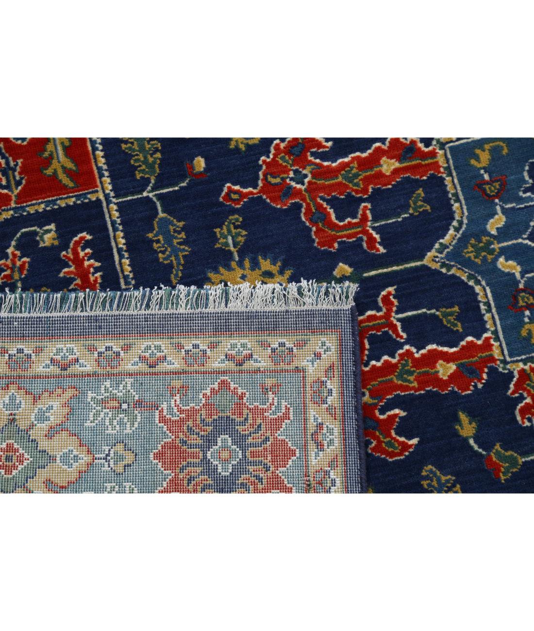 Gulshan Wool & Bamboo Silk Rug - 3'10'' x 6'1'' 3'10'' x 6'1'' (115 X 183) / Red / Blue