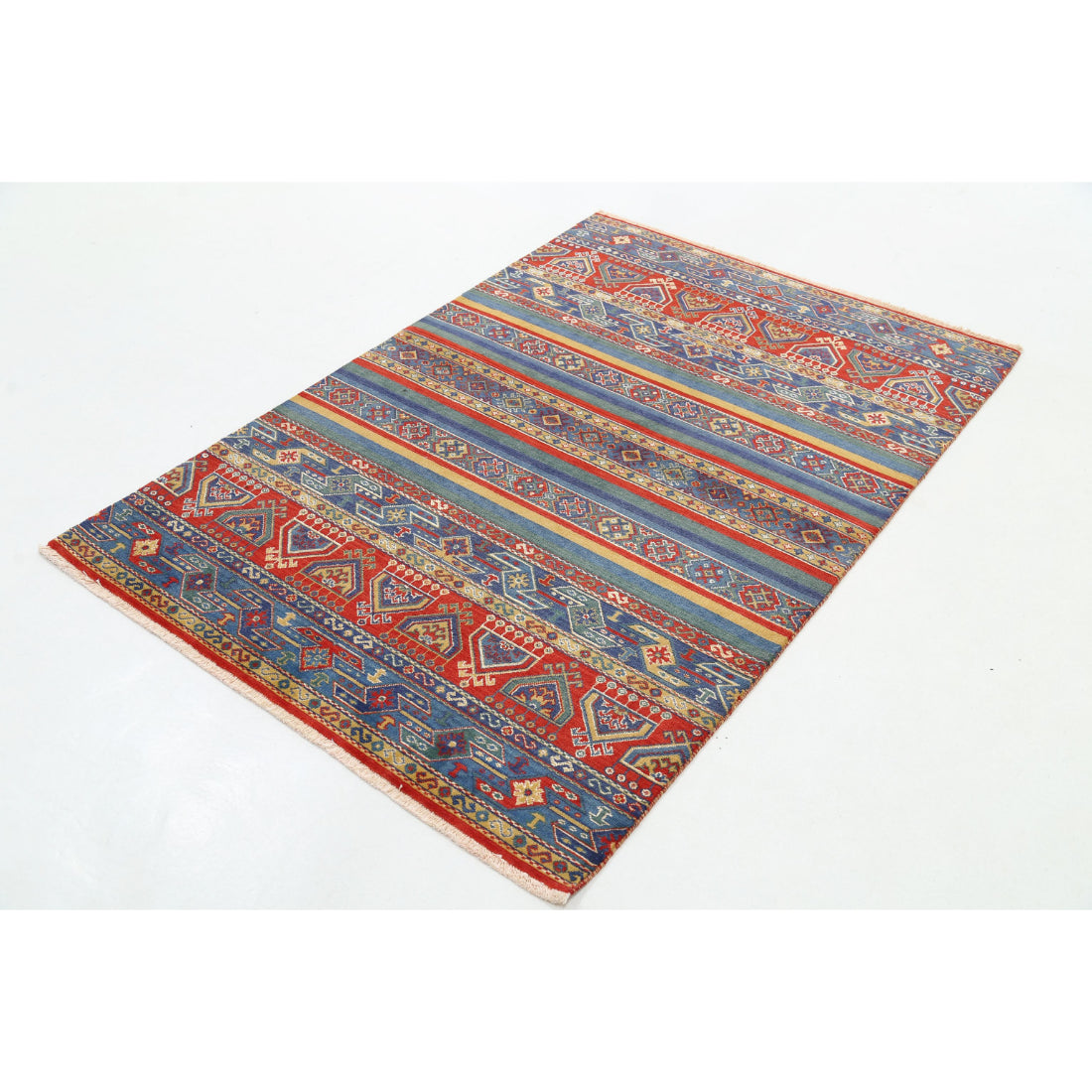 Alfombra Gulshan de lana y seda de bambú - 4'0'' x 5'10''