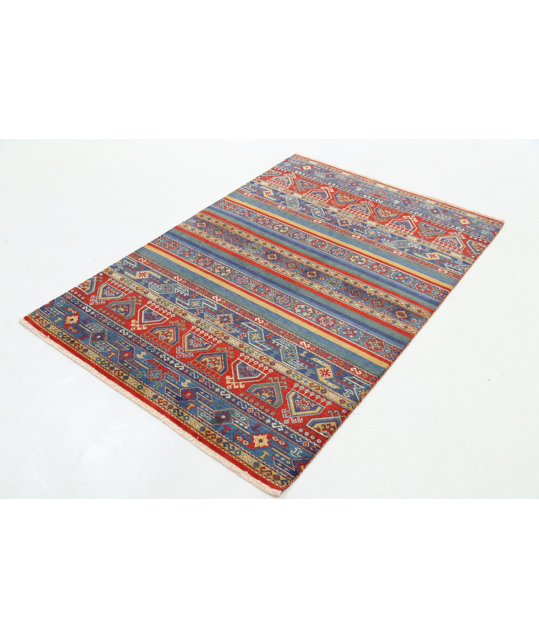 Alfombra Gulshan de lana y seda de bambú - 4'0'' x 5'10''