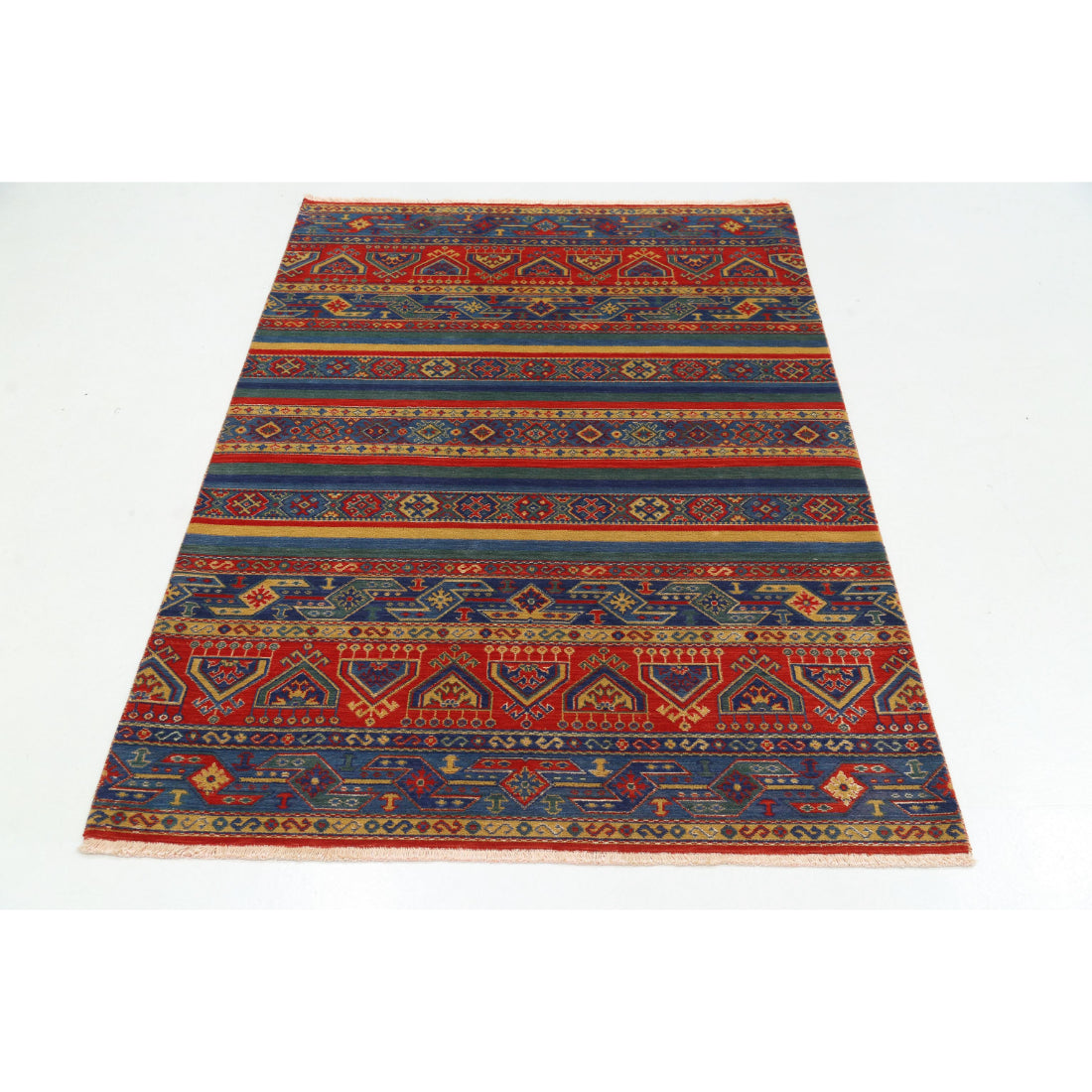 Alfombra Gulshan de lana y seda de bambú - 4'0'' x 5'10''