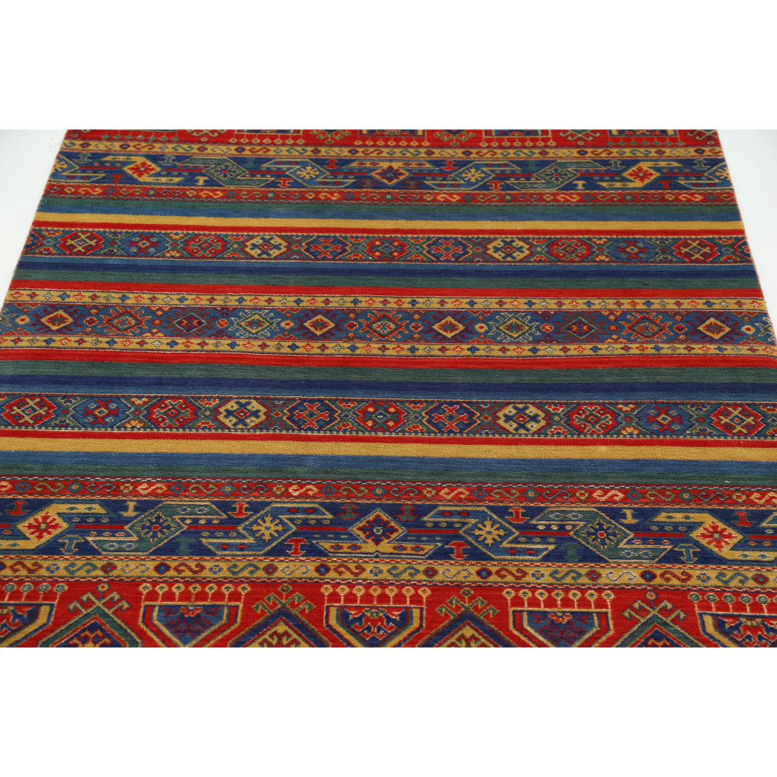 Alfombra Gulshan de lana y seda de bambú - 4'0'' x 5'10''