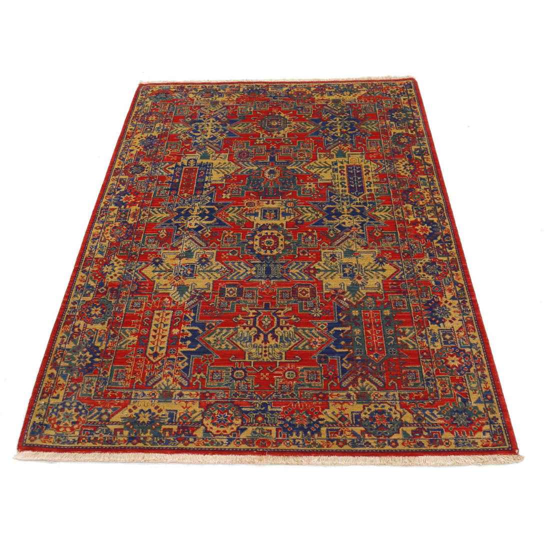 Alfombra Gulshan de lana y seda de bambú - 3'11'' x 5'9''