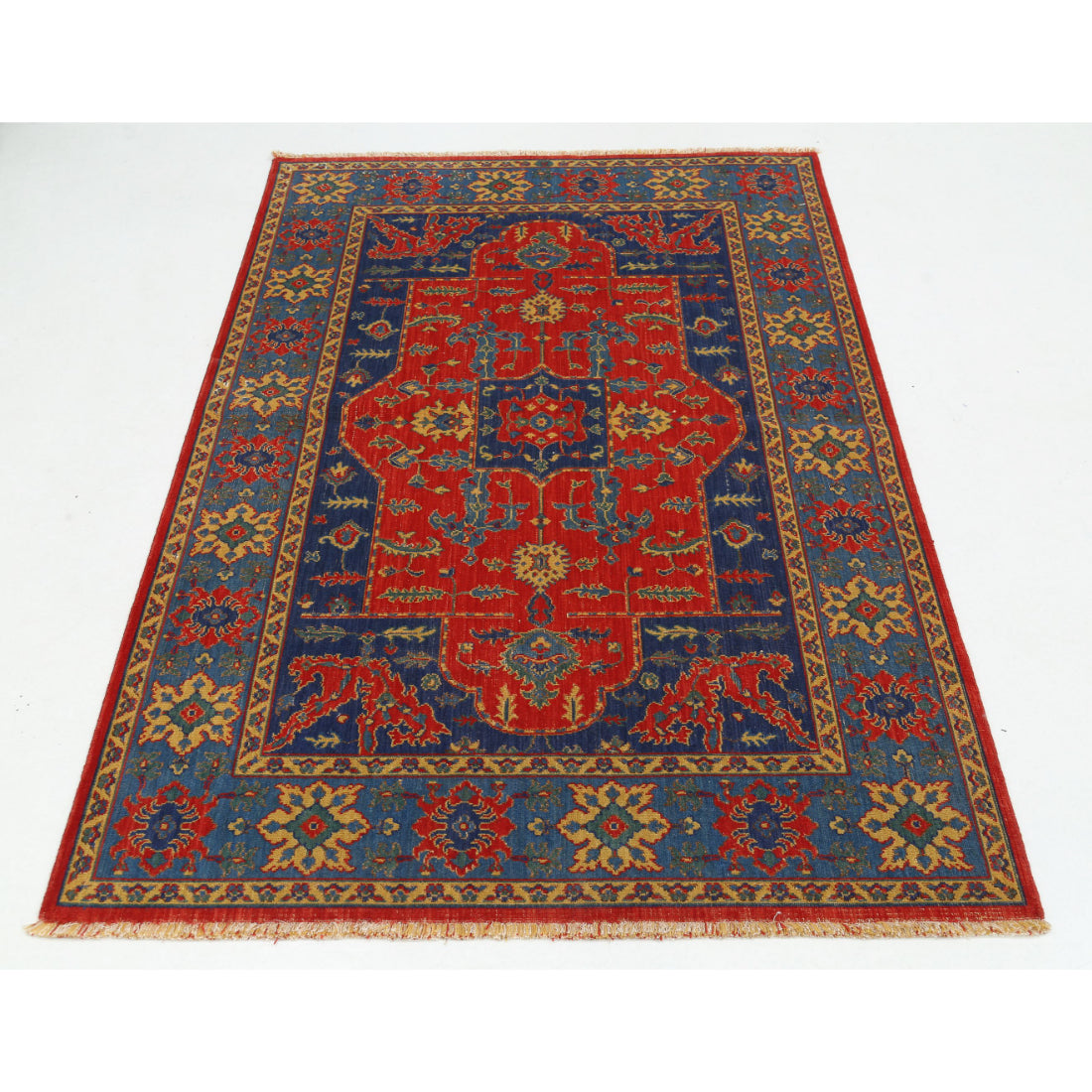 Alfombra Gulshan de lana y seda de bambú - 3'10'' x 6'0''