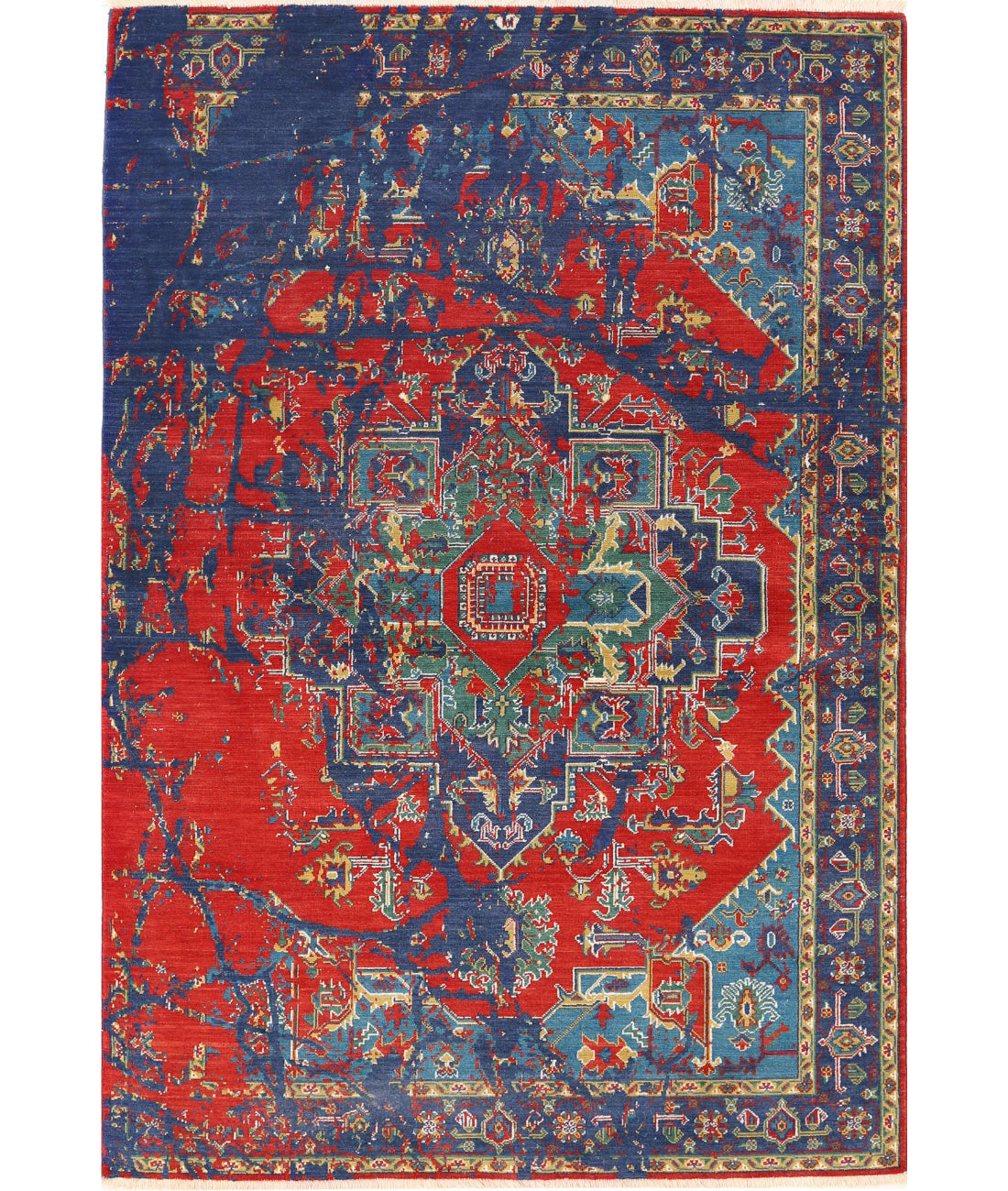 Gulshan Wool & Bamboo Silk Rug - 3'11'' x 5'10''