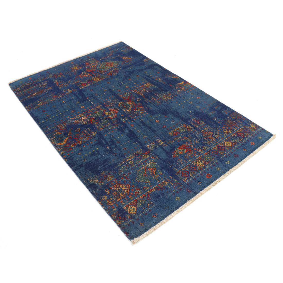 Alfombra Gulshan de lana y seda de bambú - 4'0'' x 5'10''