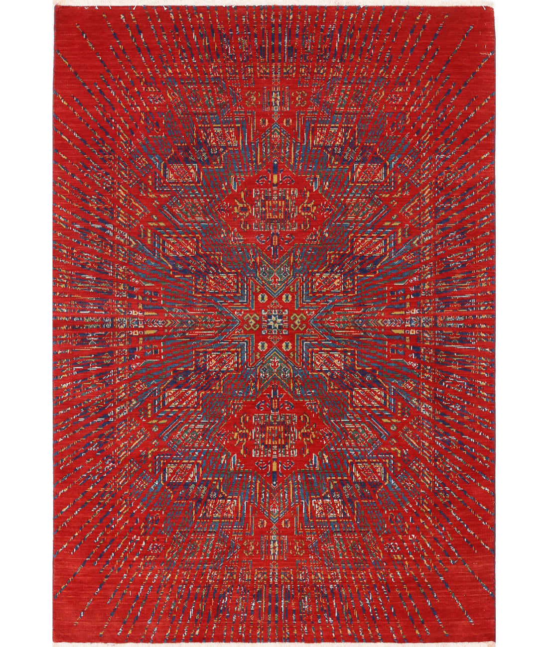 Gulshan Wool &amp; Bamboo Silk Rug - 4&#39;0&#39;&#39; x 5&#39;9&#39;&#39;