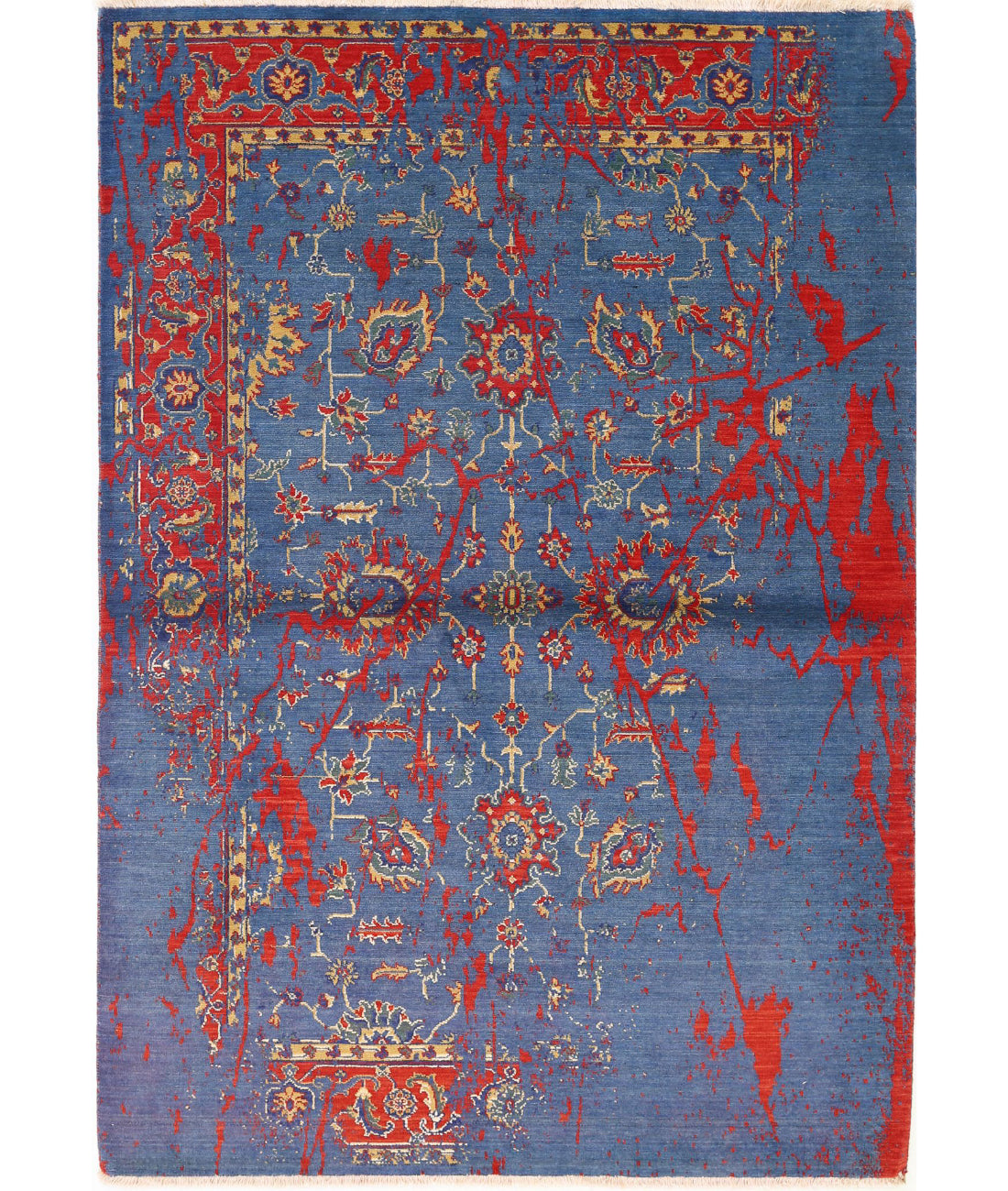 Gulshan Wool & Bamboo Silk Rug - 4'0'' x 5'10''